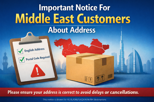 🇸🇦🇦🇪🇰🇼🇶🇦🇴🇲🇧🇭🇮🇱 Important Shipping Information for Middle East Customers